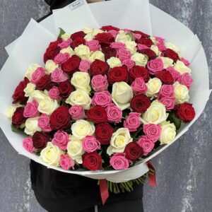 101 роза, доставка цветов Харьков, цветы Харьков, 51 роза, 101 красная роза Харьков